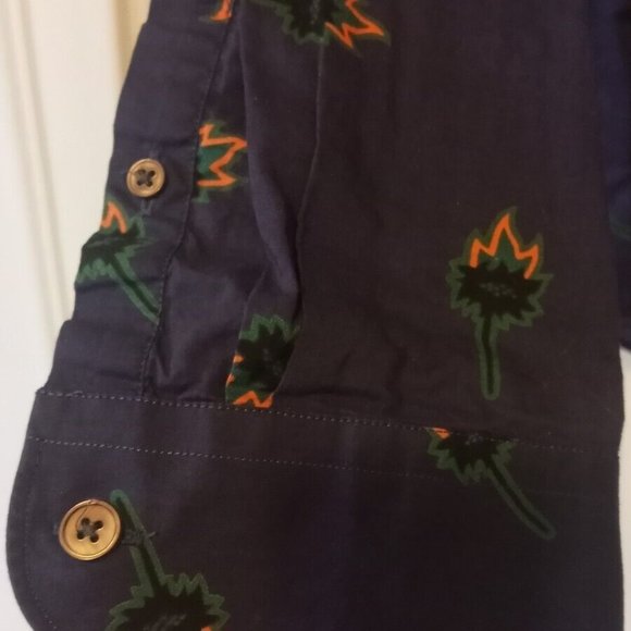 Current PS PAUL SMITH - Flames/trophy blue printed shirt - Sz L - Picture 10 of 13